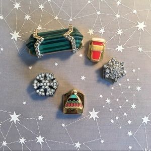 Set of 5 KEEP Charms Snowflakes, Red Cup, Hat, Bar